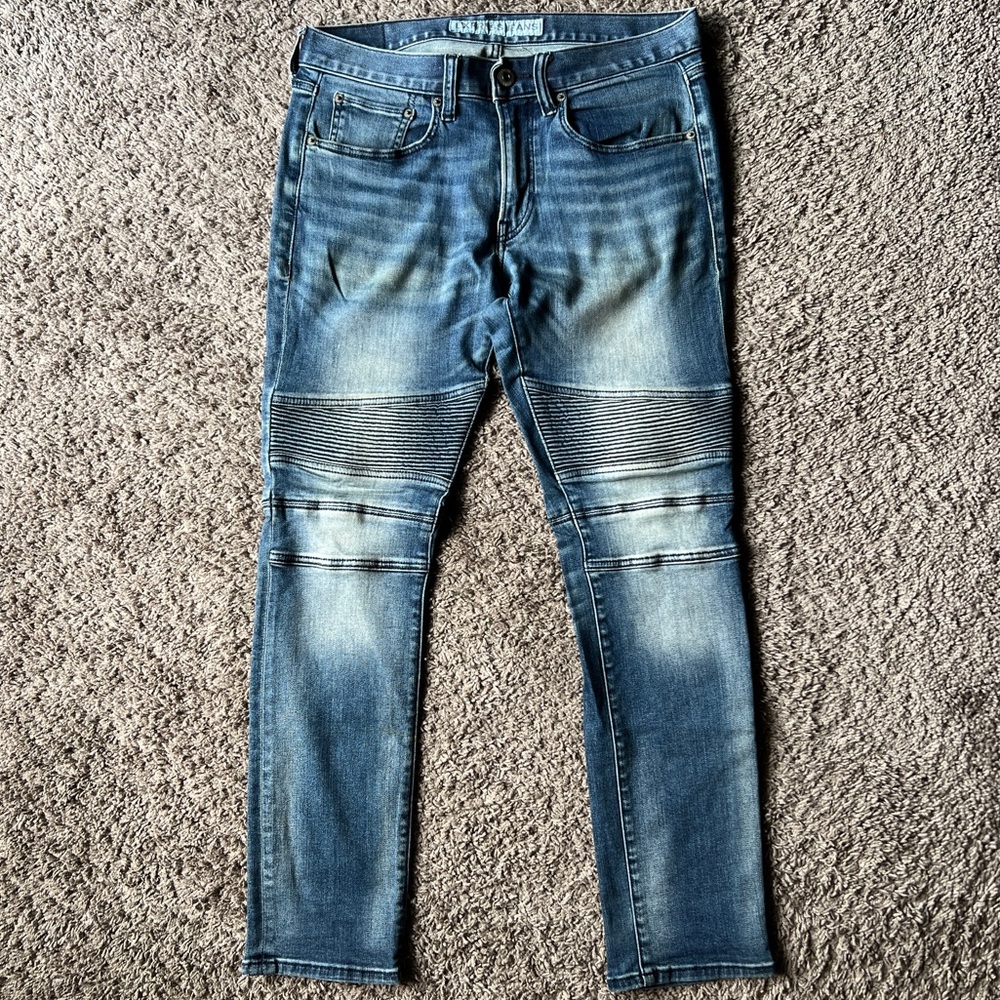 Express Moto Skinny Jeans Size 30X30